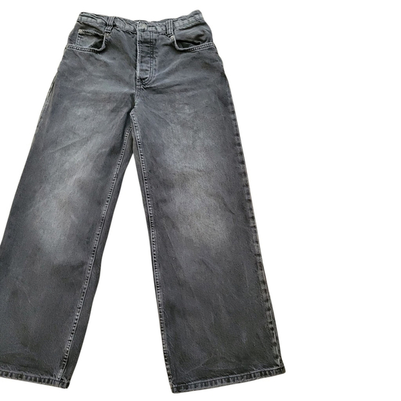 Free People Women's Wide-Leg Button-Fly Jeans Size 27 Inseam 28 Leg Openings 21 - Picture 3 of 9